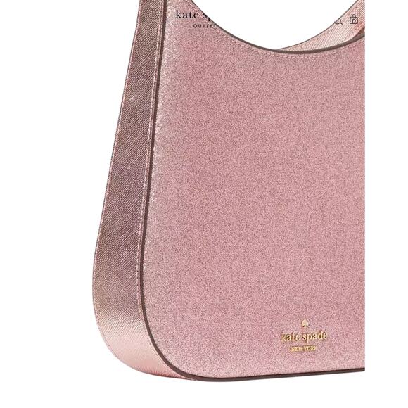 KATE SPADE SHOULDER BAG PINK GLIMMER GLITTER SPARKLY CLASSY BEAUTIFUL NEW! - Picture 6 of 7